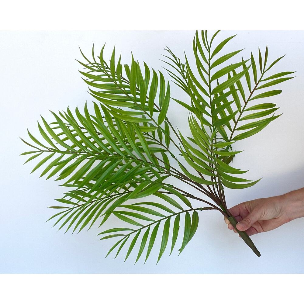 Palm Bush with 14 Artificial Palm Leaves - Tropical Palm Plant Fake - Boho Decor
